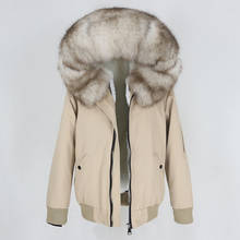 OFTBUY 2022 New Women Waterproof Bomber Parka Real Fur Coat Winter Jacket Women Natural Fox Fur Collar Hood Warm Thick Outerwear 2024 - buy cheap