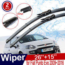 Car Wiper Blade for Fiat Punto Evo 2009~2016 Front Windscreen Windshield Wipers Car Accessories Stickers 2010 2011 2012 2013 2024 - buy cheap