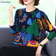 Lovely Print Women's Sweater Autumn Spring Fashion Women Clothing Pullover Pull Femme Long Sleeve Jumper Sweater For Women 2024 - buy cheap