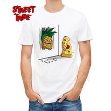 Newest Funny Pineapple Pizza Design Printed T-Shirt Fashion Cartoon yummy food TShirt Cotton Men's Novelty Cool Tee Shirt Tops 2024 - buy cheap