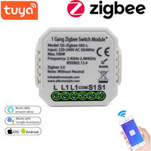 Переключатель Zigbee Tuya Smart, 1 комплект, беспроводной пульт управления, работает с Alexa Google 220-240 В 2024 - купить недорого