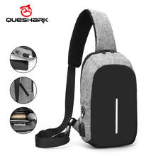 QUESHARK Men Women Cycling Chest Bag Bicycle Shoulder USB Anti-theft Crossbody Messenger Bag Cycling Camping Travelling Pack 2024 - buy cheap