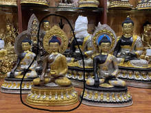 Estátua de buda talisman, alta qualidade, 50cm, proteção doméstica, budismo, bronze, sakyamuni amitabha, proteção 2024 - compre barato
