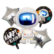 Balões de astronauta para festa, sistema solar, balões metalizados, com tema de festa, aniversário, lembrança, decoração de festa infantil, 5 peças 2024 - compre barato