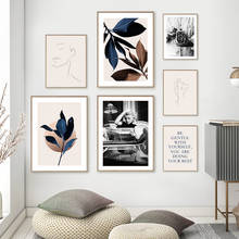 Pintura artística de pared con cámara Vintage de líneas simples, impresiones de imágenes de pared para decoración de sala de estar, Marilyn Monroe, Magnolia 2024 - compra barato