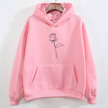 Sudadera de manga larga con estampado de flores para Mujer, suéter informal con estampado de Polerones, ropa de calle Harajuku, moda de invierno, 2019 2024 - compra barato