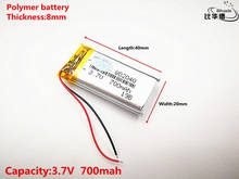 Liter energy battery Good Qulity 3.7V,700mAH,802040 Polymer lithium ion / Li-ion battery for TOY,POWER BANK,GPS,mp3,mp4 2024 - compre barato