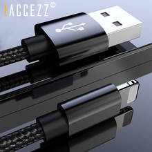 ! Usb-кабель ACCEZZ для iPhone Xs Max Xr X 8 7 6 plus 6s 5S iPad MiNi, кабели для быстрой зарядки и зарядки мобильных телефонов 2024 - купить недорого