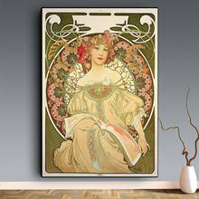 Pinturas famosas de Alphonse Mucha, lienzo de tela steres e impresiones artíartísticos Mucha, para decoración del salón 2024 - compra barato