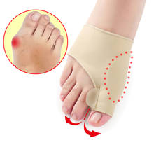 1 par dedo do pé separador hallux valgus bunion corrector pés osso polegar ajustador correção pedicure meia alisador pés cuidados 2024 - compre barato