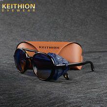 Женские и мужские солнцезащитные очки KEITHION, круглые солнцезащитные очки в стиле стимпанк, ретро очки с защитой UV400, 9757 2024 - купить недорого