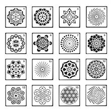 16pcs Mandala Dotting Tools Templates Stencil Set for DIY Painting Drawing Drafting Art Craft Projects 2024 - buy cheap