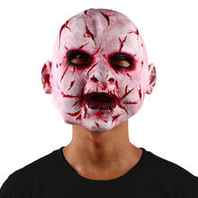 Máscara de horror assustadora zumbi, arnês de rosto de crianças para halloween fantasia de festa terror, adereços de casa assombrada, vestimenta assustadora 2024 - compre barato