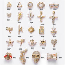 5 piezas de joyería de Metal 3D para uñas, decoración de uñas coreana, cristal de circonita de alta calidad para manicura, dijes de diamantes de circonita 2024 - compra barato