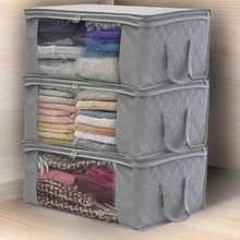 Vestuário guarda-roupa organizador saco roupas cobertor colcha armário caixa saco casa dobrável organização de armazenamento à prova de umidade 2024 - compre barato