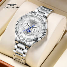 GUANQIN-reloj de pulsera automático para hombre, nuevo accesorio masculino de acero inoxidable con mecanismo automático, cristal de zafiro, deportivo, 2021 2024 - compra barato