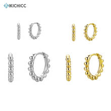 Kikichicc 925 Sterling Silver Mini Huggies Beads Circle Earring Hoops Small Loops Women Rock Punk Luxury Jewelry Best Gift 2024 - buy cheap