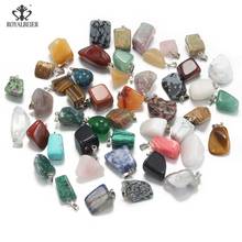 ROYALBEIER 10pcs/lot Selling Natural stone Mixed Trendy Assorted Irregular shape pendants charms jewelry Wholesale 2024 - buy cheap