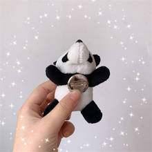 8CM Panda Cotton Stuffed TOY , Brooch Decor Plush DOLL ; Wedding Bouquet Gift 2024 - buy cheap