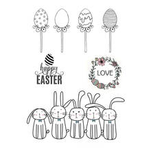 AZSG Easter Eggs and Rabbits Clear Stamps/Seal For DIY Scrapbooking Card Making Album Decorative Silicone Stamp Craft 2024 - buy cheap