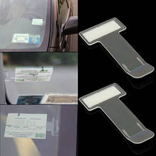 Автомобильный зажим для парковки билета, крепление из АБС-пластика, автомобильный зажим, держатель для карт, держатель для купюр, наклейки на лобовое стекло, зажим для билета 2024 - купить недорого