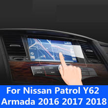 Car styling Navigation Tempered Glass Screen Protector Steel Portective For Nissan Patrol Y62 Armada 2016 2017 2018 2024 - buy cheap