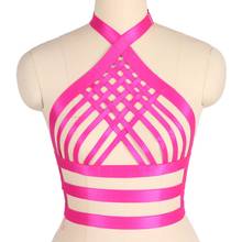 Multicolor Pink Harness Lingerie Plus Size Top Cage Fashion Chest Strappy Pole Dance Rave Sexy Women Body Harness Bra Bondage 2024 - buy cheap