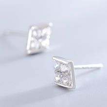 925 Sterling Silver Prevent Allergy Geometric Brincos Stud Earrings for Women Wedding Earrings Jewelry Accessories 2024 - buy cheap