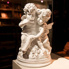 Керамическая Художественная Скульптура CUPID, фарфоровая статуэтка ангела для пар, статуэтка с персонажем, ремесло, Европейское украшение для дома, свадебный подарок R5287 2024 - купить недорого