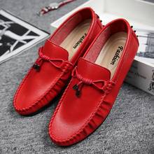 New Fashion Men Genuine Leather Flats Shoes Mocassins Man Casual Shoes Slip on Male Outdoor Walking Shoes Tassel Leather Driving 2024 - buy cheap