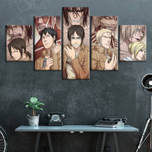 5pcs Attack on Titan Anime Decor Eren Zoe Manga Poster Wall Painting Room Decoration Boy Room Wall Art 2024 - buy cheap