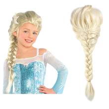 Accesorios para el cabello para niña, peluca de princesas, accesorio para Cosplay, Elsa, Anna, arte, peluca de pelo Artificial 2024 - compra barato