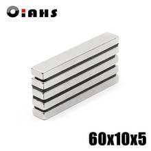 5pcs F60x10x5mm Super Powerful Strong Rare Earth Block NdFeB Magnet Neodymium N35 Magnets F60*10*5mm 2024 - buy cheap