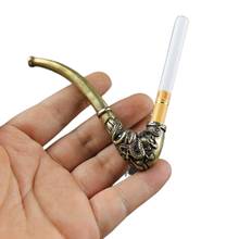 Cobre dragão phoenix fumaça tubos de metal portátil criativo fumar erva tabaco homem cigarro titular bocal 2024 - compre barato