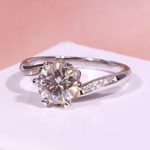 Anel de prata esterlina 925,1ct 2ct 3ct, joia diamante de laboratório, joia de moissanite, joia festa de casamento, anel de aniversário 2024 - compre barato