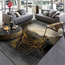 Bubble Kiss-alfombras de estilo nórdico para sala de estar, alfombras de línea dorada, antiarrugas, decoración de suelo para el hogar, alfombrilla para mesa de centro, alfombras 2024 - compra barato