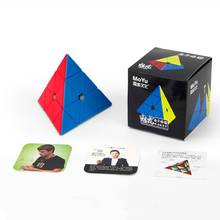 Moyu meilong pirâmide cubo 3 m 3x3x3 cubo mágico magnético profissional velocidade cubo competição cubo jogo cubo mágico brinquedos magia neocube Pyramid cube 3M Magnetic 3x3x3 Magic cube game cube game gear 2024 - compre barato