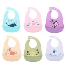 Cartoon Adjustable Toddlers Baby Feeding Saliva Towel Children Kids Waterproof Silicone Bibs Burp Cloth 2024 - buy cheap