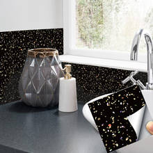 25pcs/set Zwarte Terrazzo Tile Stickers Bathroom Restaurant Store Room Decoration DIY PVC Self-adhesive Mural Decals Home Design 2024 - buy cheap