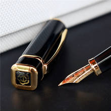 Hero 979 Square Cap Metal Fountain Pen Golden Plates Clip Iridium Fine Nib 0.5mm Fashion Writing Ink Pen for Office Business 2024 - buy cheap