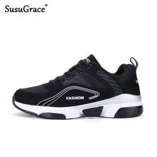 Susugrace qualidade unisex tênis de corrida 2021 primavera malha respirável luz esporte jogging caminhada para homem mais tamanho 36-47 2024 - compre barato