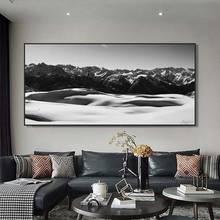 Quadro de pintura moderna para parede, arte decorativa de paisagem, preto e branco, poster de impressão, decoração de casa, sala de estar, quarto 2024 - compre barato