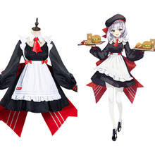 Anime genshin impacto x kfc noelle empregada vestido cosplay traje halloween carnaval terno 2024 - compre barato