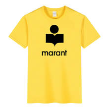 Футболка Marant мужская с круглым вырезом, повседневная тенниска из 100% хлопка, модный брендовый Свободный Топ в стиле хип-хоп, в стиле Харадзюку, на лето 2024 - купить недорого