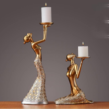 Velas românticas douradas, estilo nórdico, luz retrô, decoração residencial, à luz de jantar, velas 2024 - compre barato