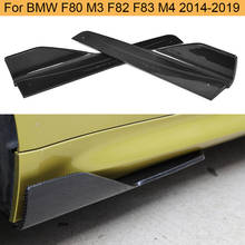 Carbon Fiber Side Skirts Splitters for BMW F80 M3 F82 F83 M4 2014-2019 Convertible Coup Sedan GTS Car Side Skirts Splitters 2PCS 2024 - buy cheap