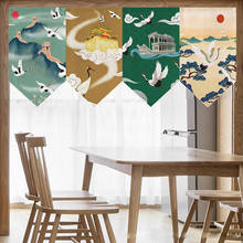 Decoración de Bar y restaurante de tienda de Sushi japonés, medio Fengshui, grúa china de la suerte, triángulo colgante, diseño de bandera de lujo 2024 - compra barato