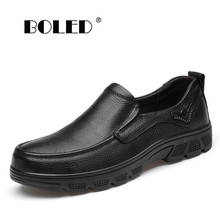 Natural Leather Shoes Men Loafers Soft Plus Size Men Casual Shoes  Male Footwear Black Brown Slip On Walking Shoes 2024 - buy cheap