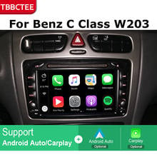 Android Автомобильный gps навигатор для Mercedes Benz C Class W203 2001 ~ 2004 автомобильный dvd-плеер BT RDS Mlutimedia плеер Navi 2Din WiFi 2024 - купить недорого