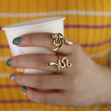 Cheaper gold color snake finger ring for women lady girl wedding mini adjust tiny band rings 2024 - buy cheap